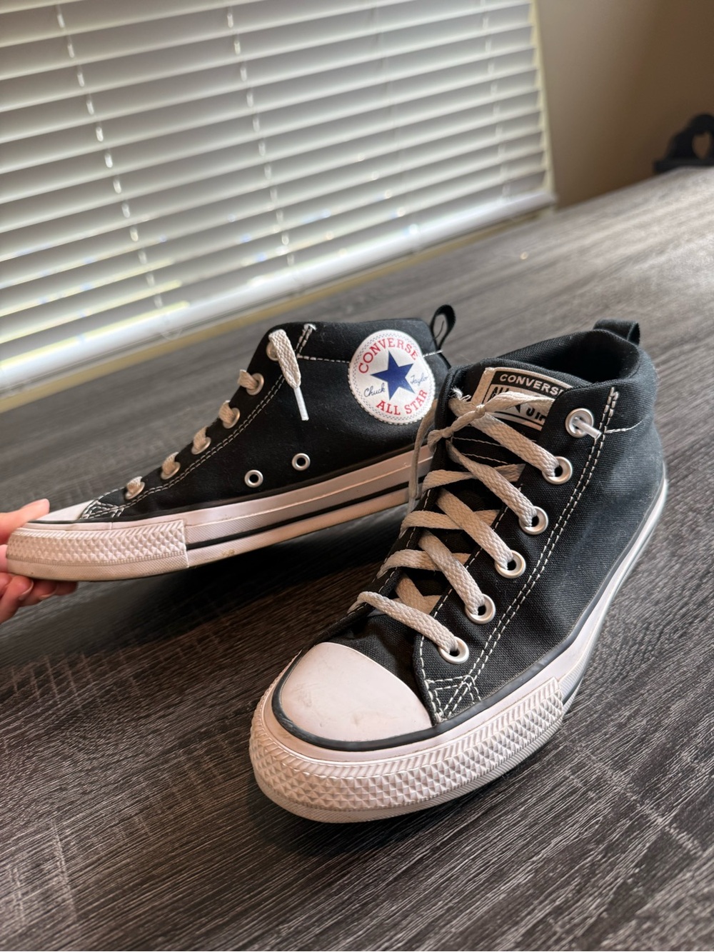 Converse Black and White High-Top Sneakers